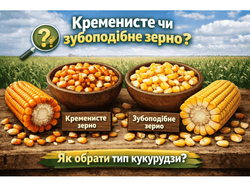 Кременисте, зубоподібне, кремнисто-зубоподібне зерно кукурудзи: як обрати тип зернини