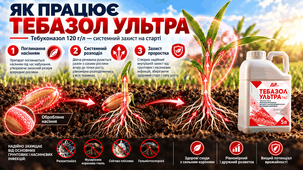 Тебазол Ультра, т.к.с.: механізм дії та захист