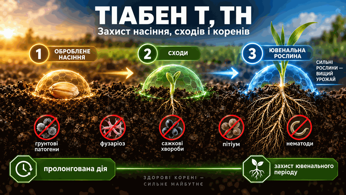 Тіабен Т: ілюстрація кореневої системи сої, практичний сценарій поза регламентом